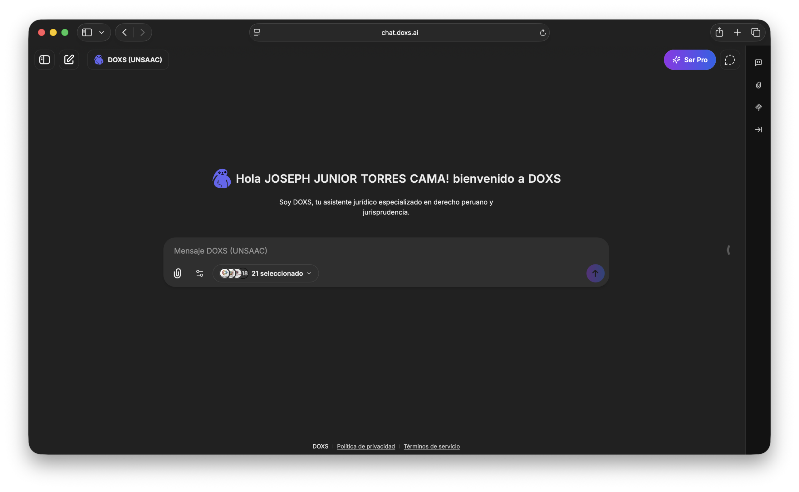 DOXS buscador limpio